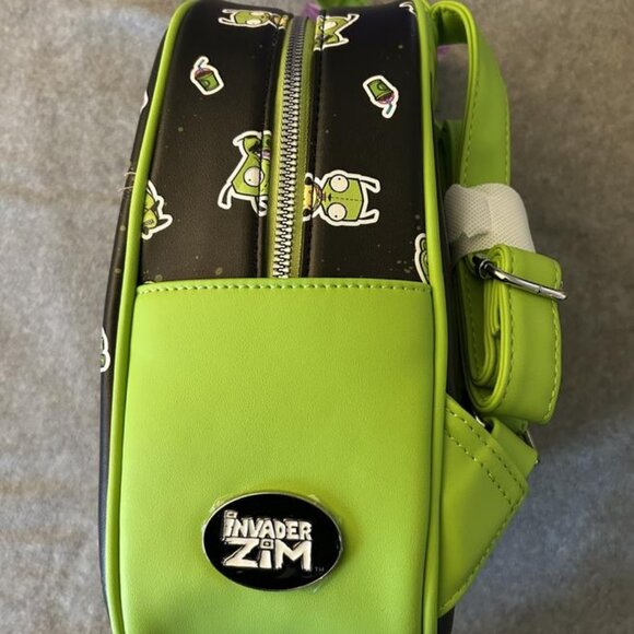 Invader Zim: Gir with Tacos & Piggy Mini Backpack with pin display window *NWT* main image 5